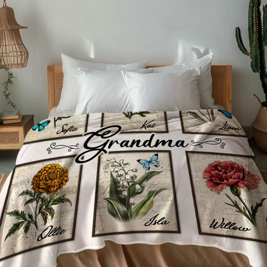 Mothers Day Grandma’s Garden Blanket