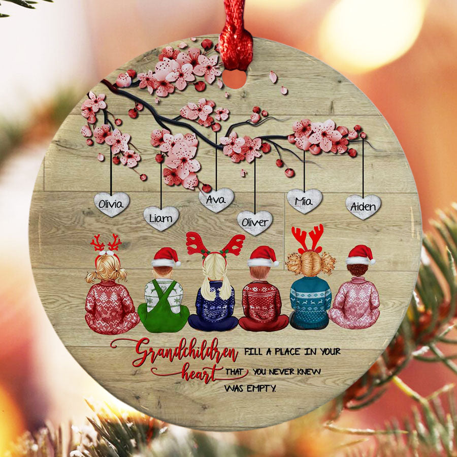 Personalized Grandkids Ornaments for Grandma