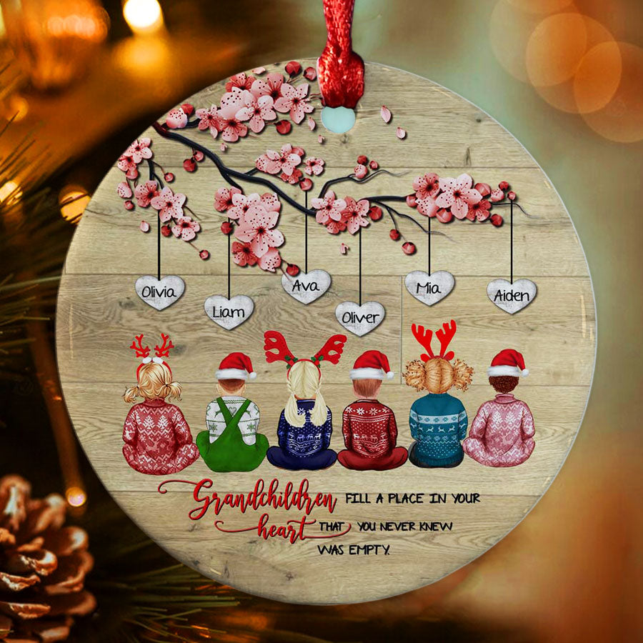 Personalized Grandkids Ornaments for Grandma