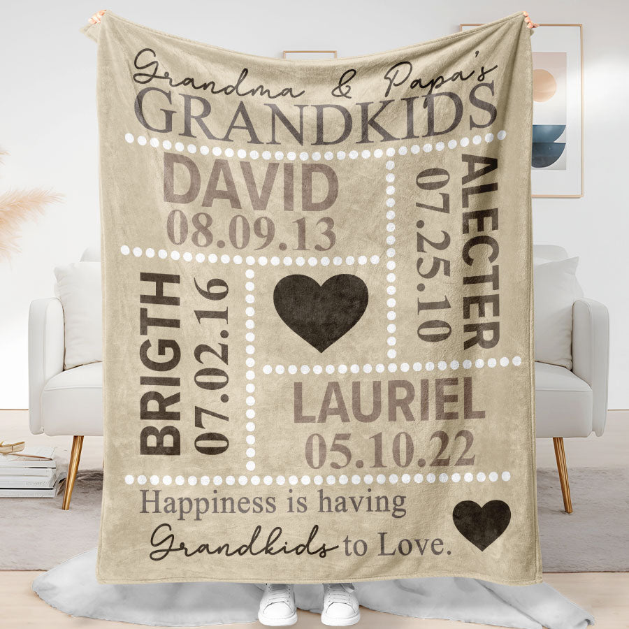 Personalized Blankets for Grandparents