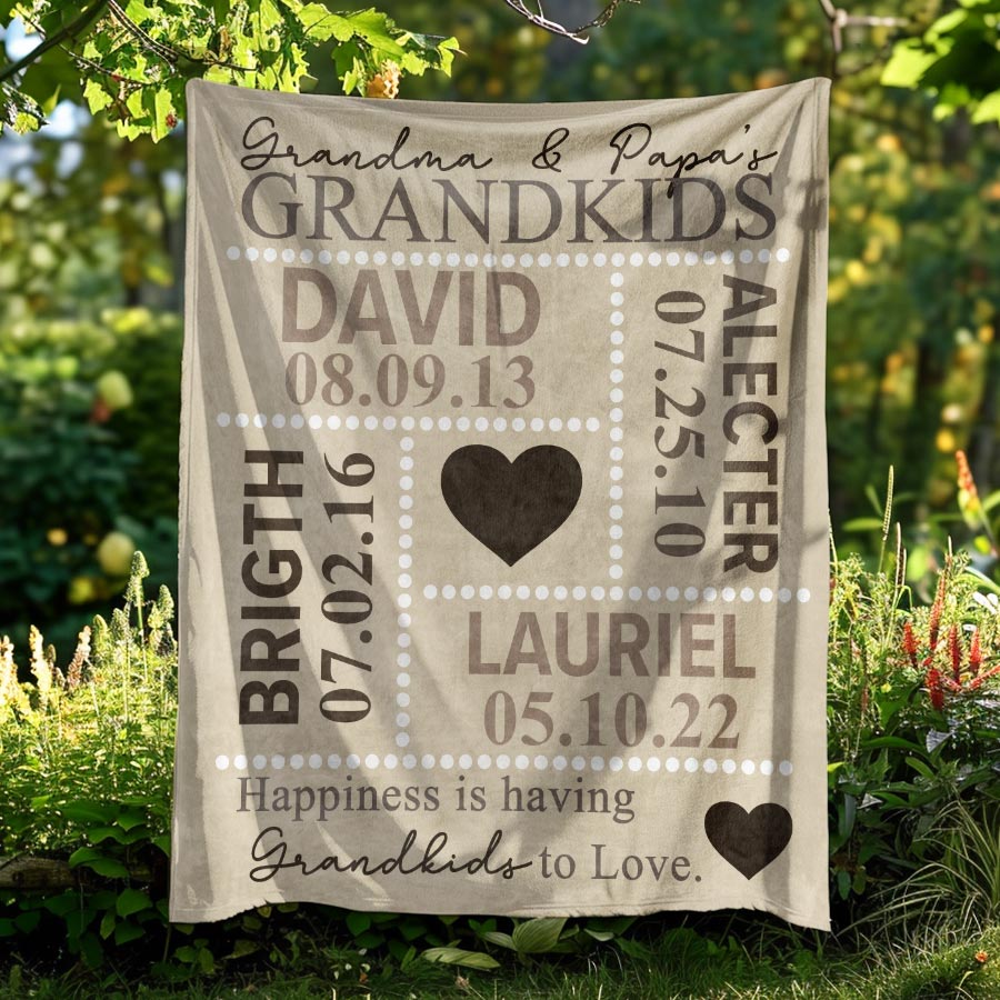 Personalized Blankets for Grandparents