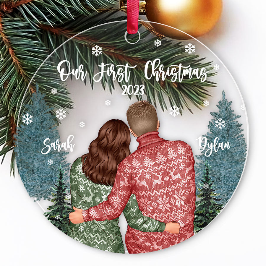 personalized our first christmas ornament