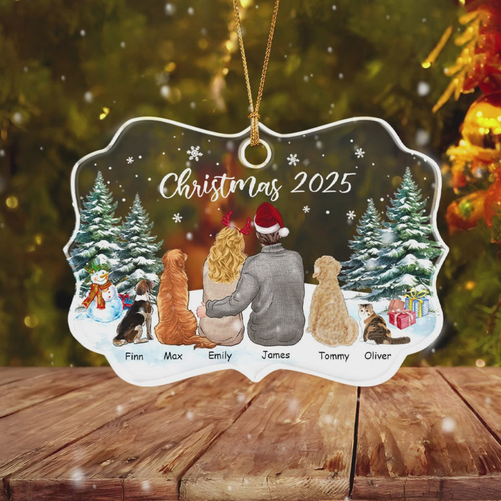 Personalized Couple With Pets Ornament 2025, Of All The Weird Things I've Found Online Couple Ornament