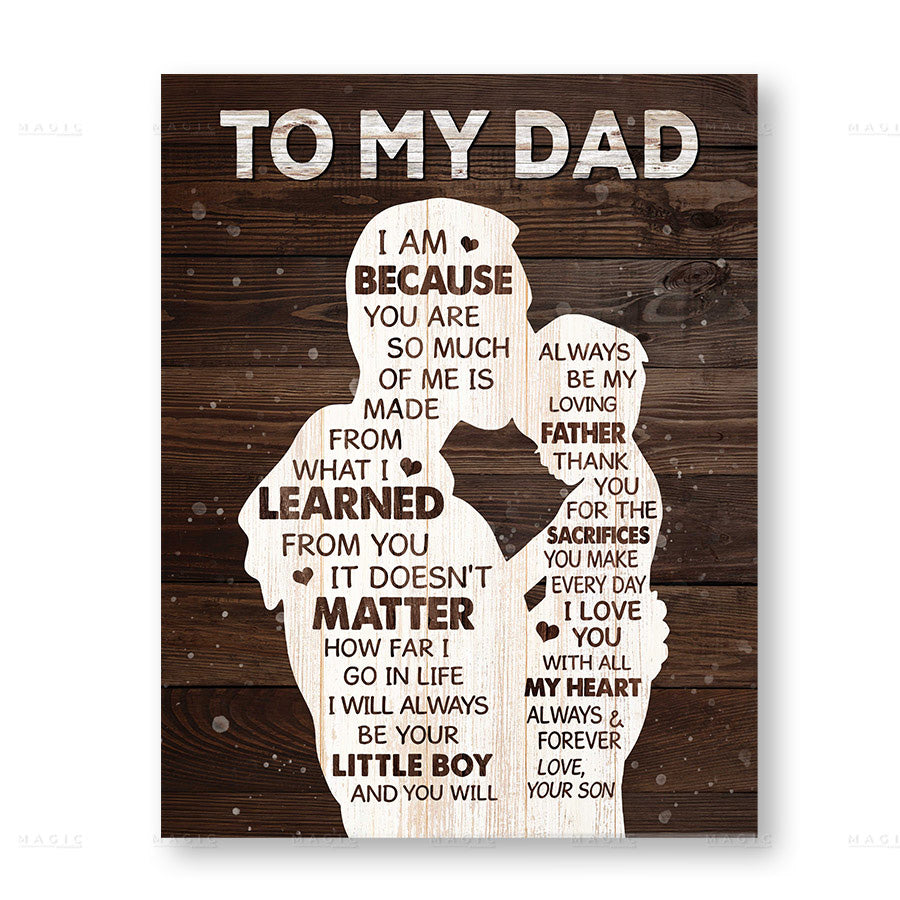 to my dad canvas