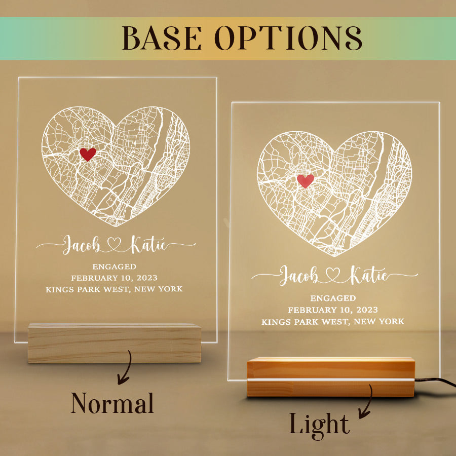 Custom Map Plaque Night Light