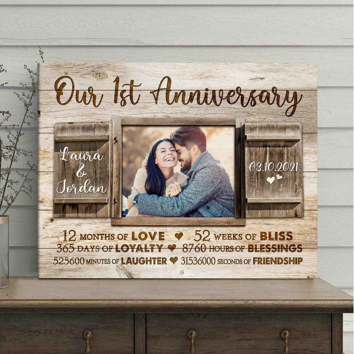 SHOP First Anniversary Paper Gift for Him with Free Personalization, 1