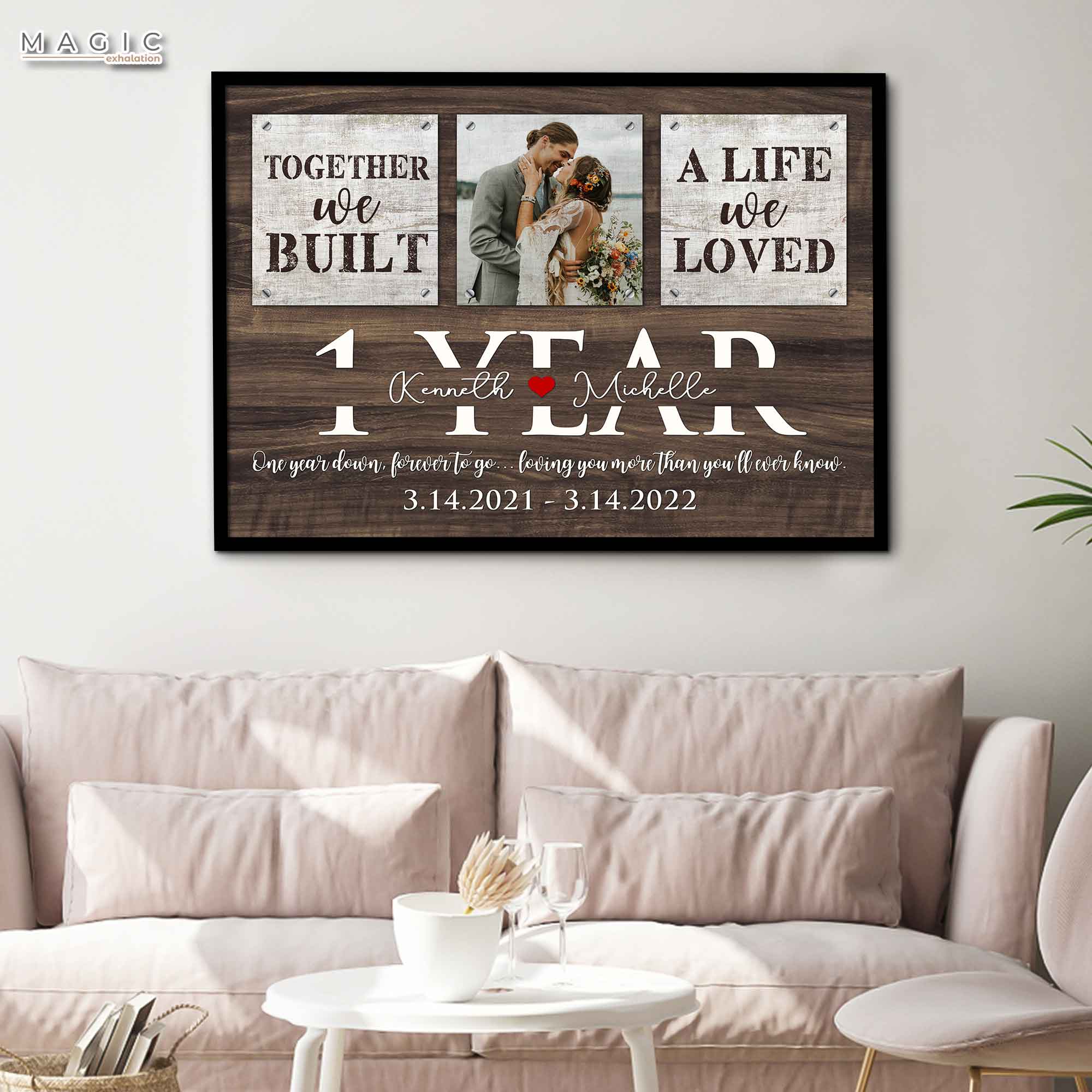 first wedding anniversary gifts, 1 year marriage anniversary gift for her,