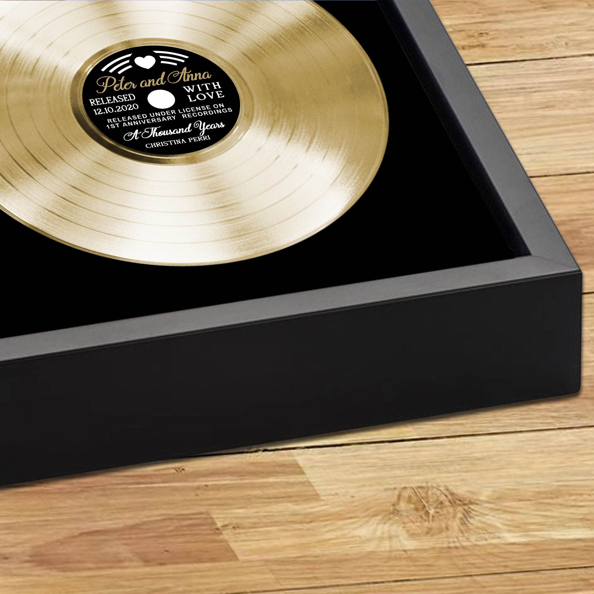 8th Wedding Anniversary Gifts, Custom Vinyl Record 8 Year Anniversary Gift, Bronze Anniversary Gifts