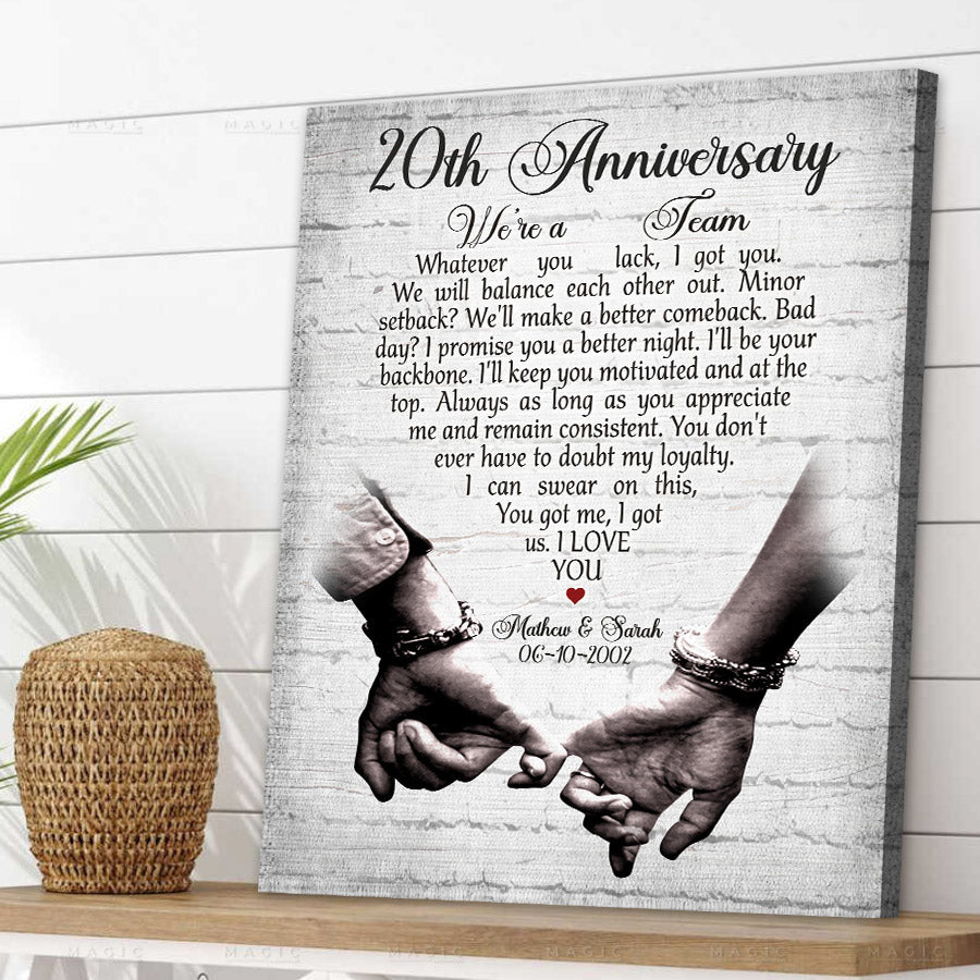 Traditional 20 Year Custom Just Married 20 Years Ago Shirt,20th