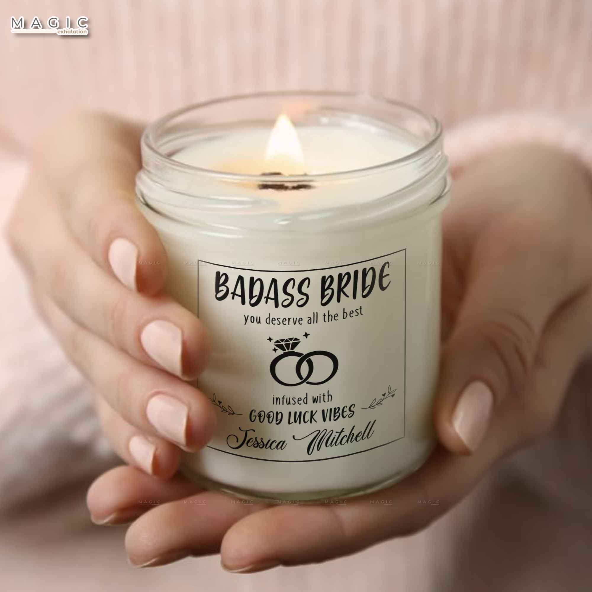 Valentine's Day Personalized Gifts for Him, Badass Bride Candle