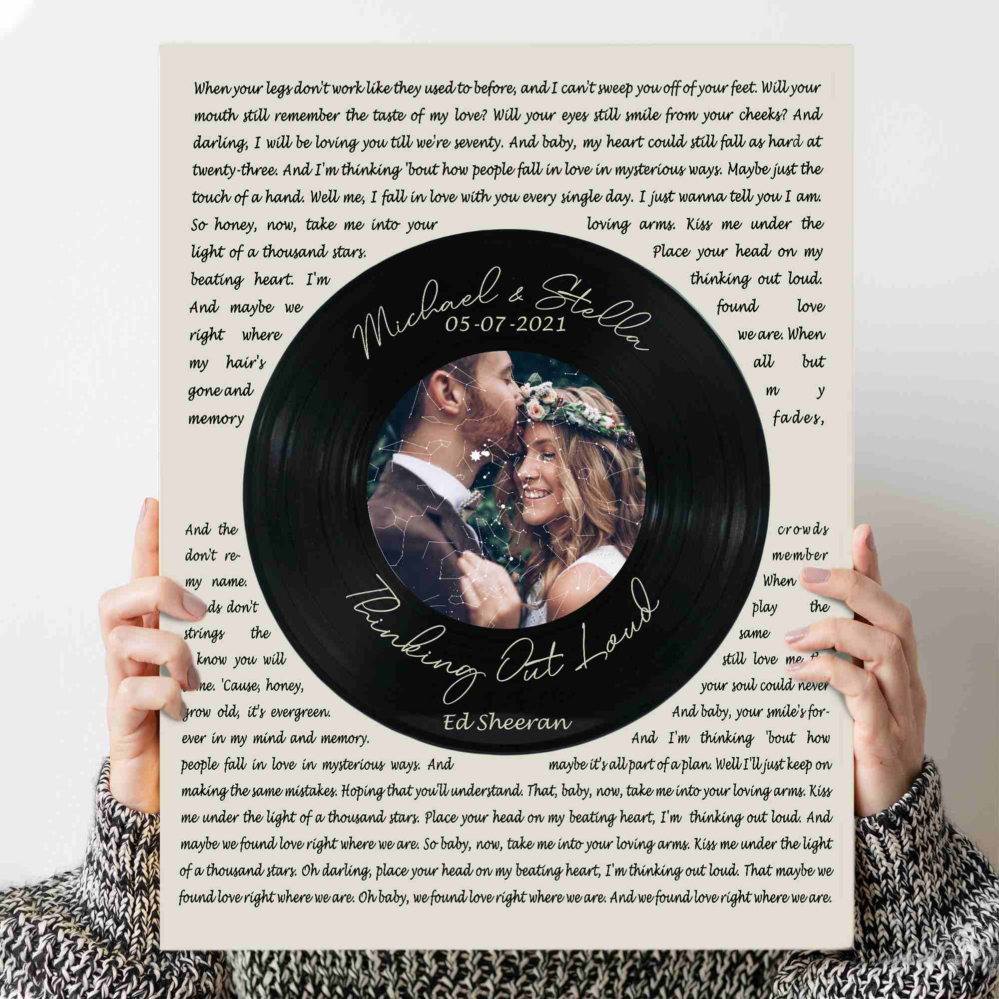 5 Year Anniversary Gifts for Her, Vinyl Record Wall 5 Year Wedding Anniversary Gift, 5th Year Wedding Anniversary Gift