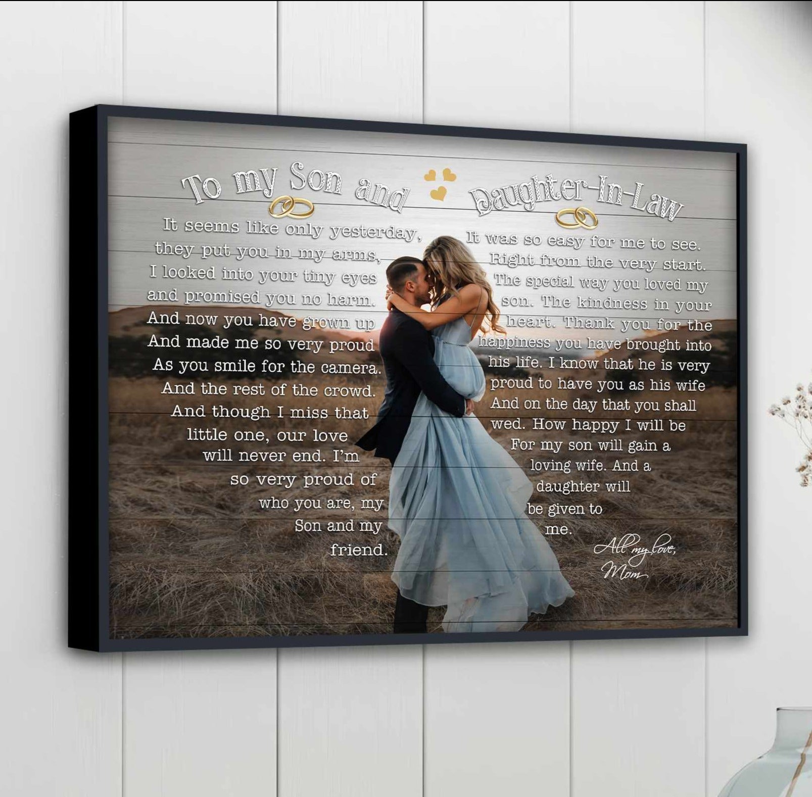 Things Remembered Wedding Gifts For Daughter In Law With Custom Photo Canvas Wall Art Decor