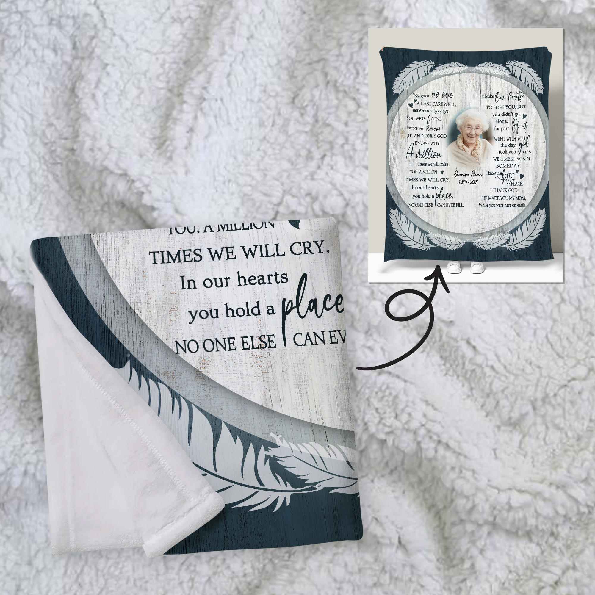 My Wife Passed Away Message, Personalized Memory Blankets With Photo