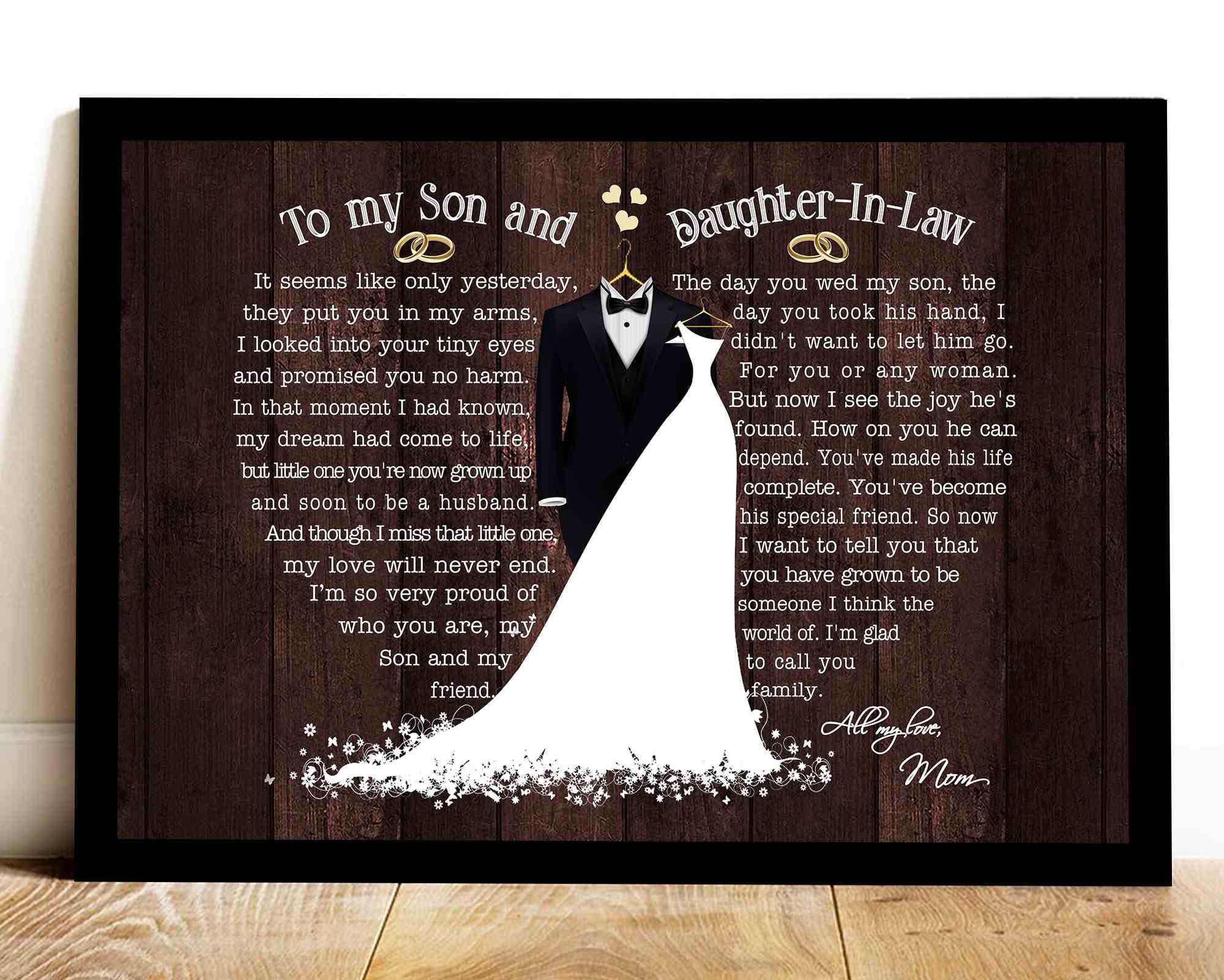 Wedding Gift Ideas For Bride And Groom Canvas Prints, Daughter In Law Gifts From Mother In Law