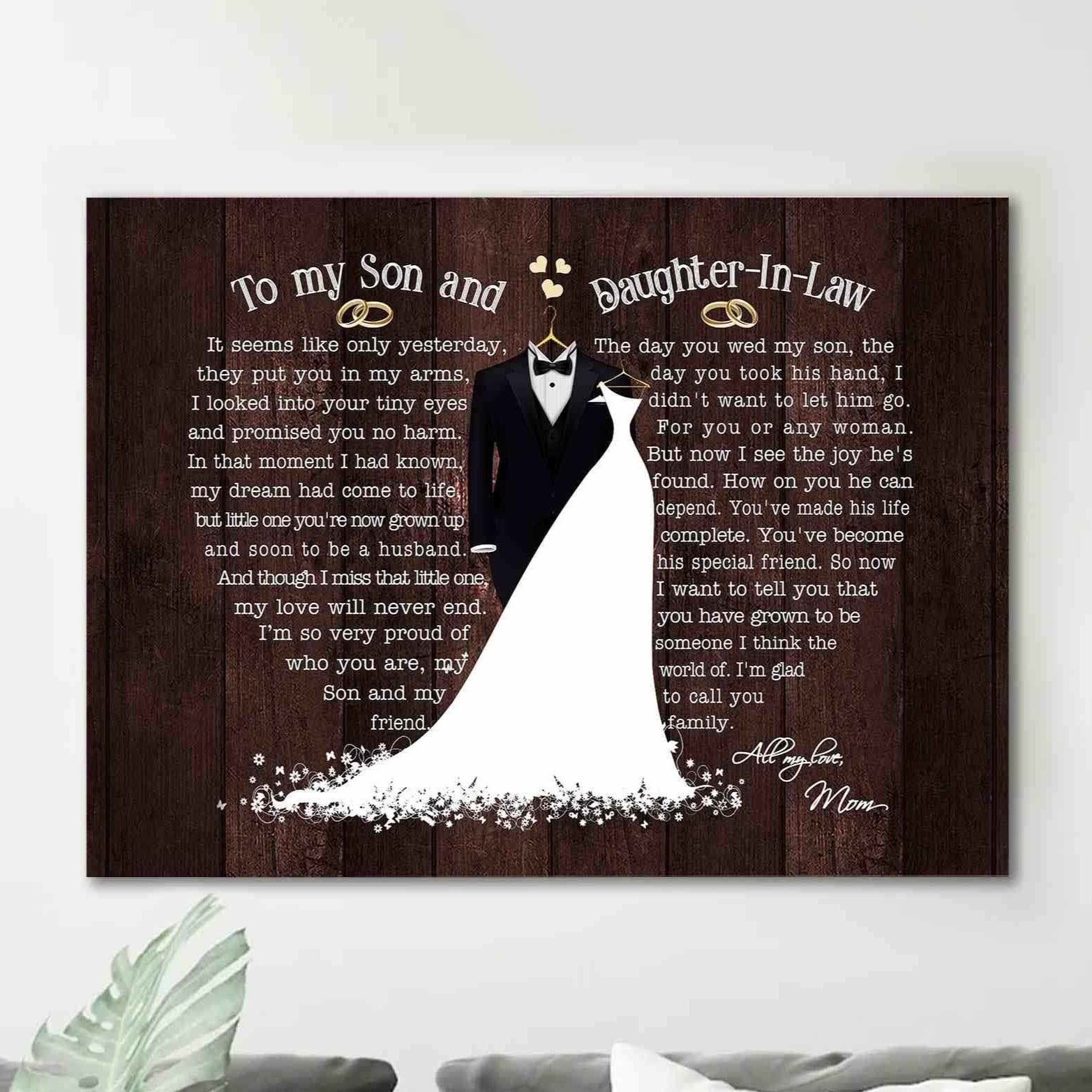 Wedding Gift Ideas For Bride And Groom Canvas Prints, Daughter In