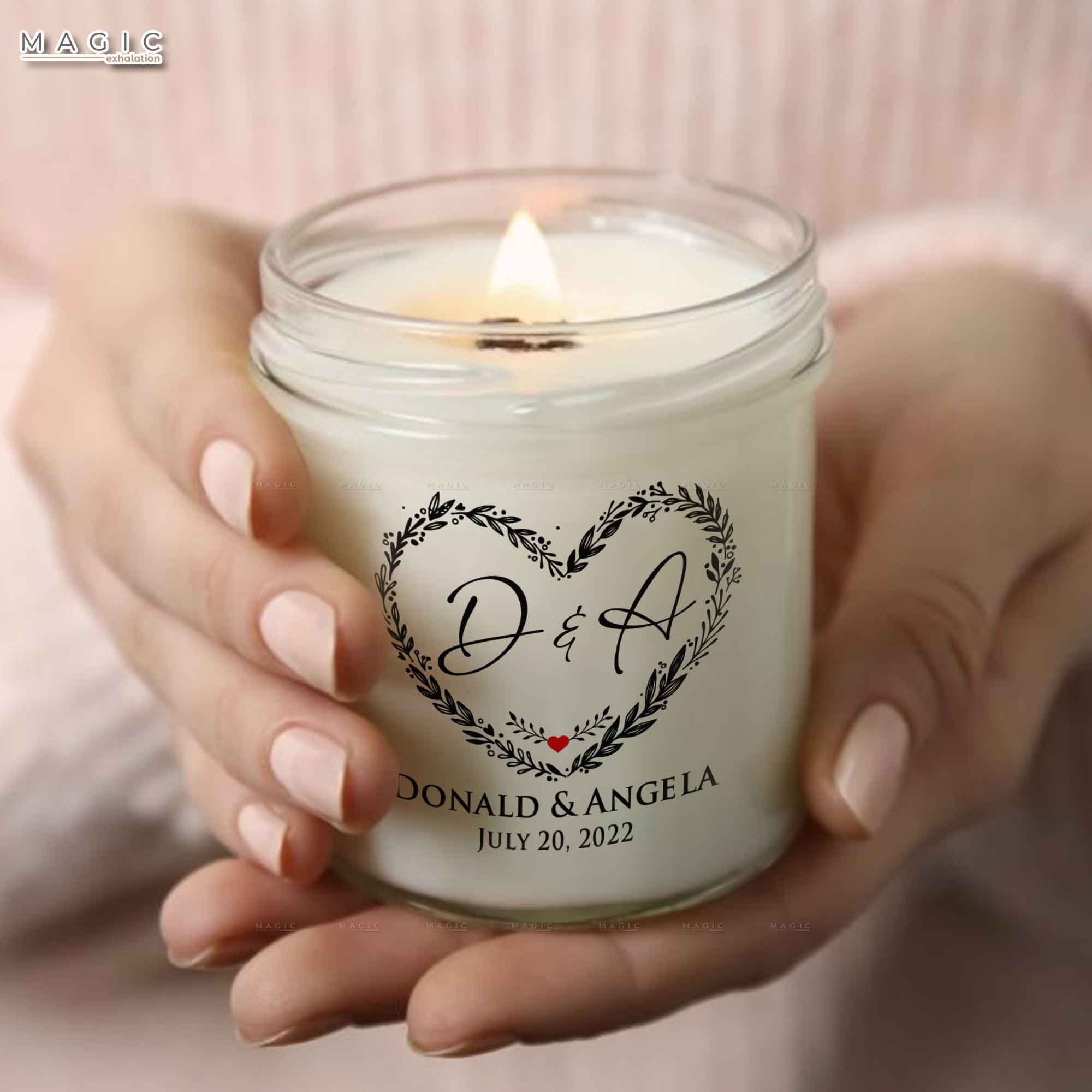 Personalised Valentines Day Gift Personalised Soy Candle Cute Couple Candle  Cute Gift 