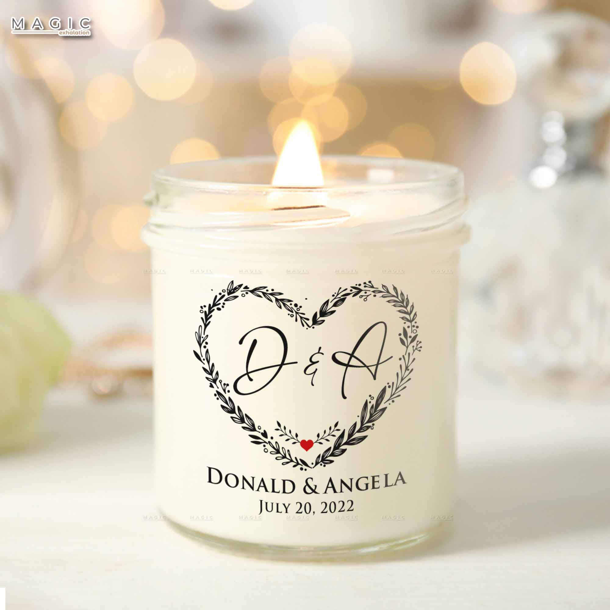 Personalised Valentines Day Gift Personalised Soy Candle Cute Couple Candle  Cute Gift 