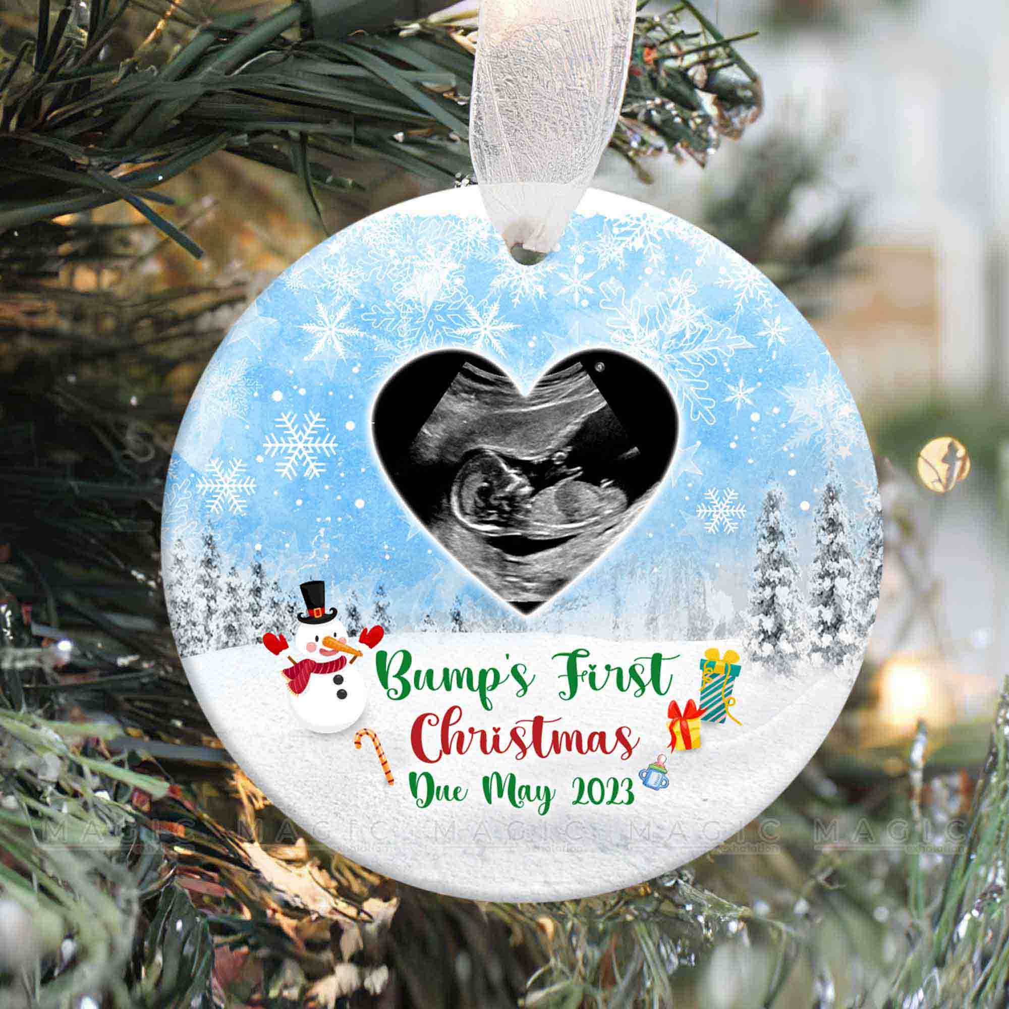 baby's first christmas picture ornament 