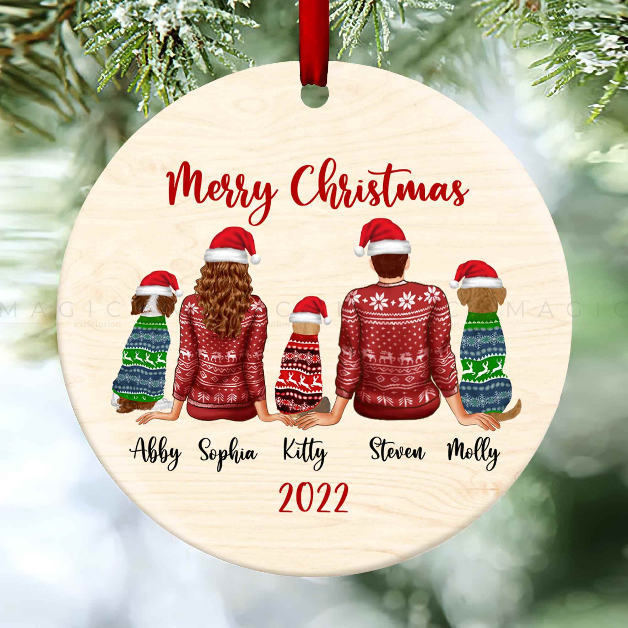 couple christmas ornaments personalized