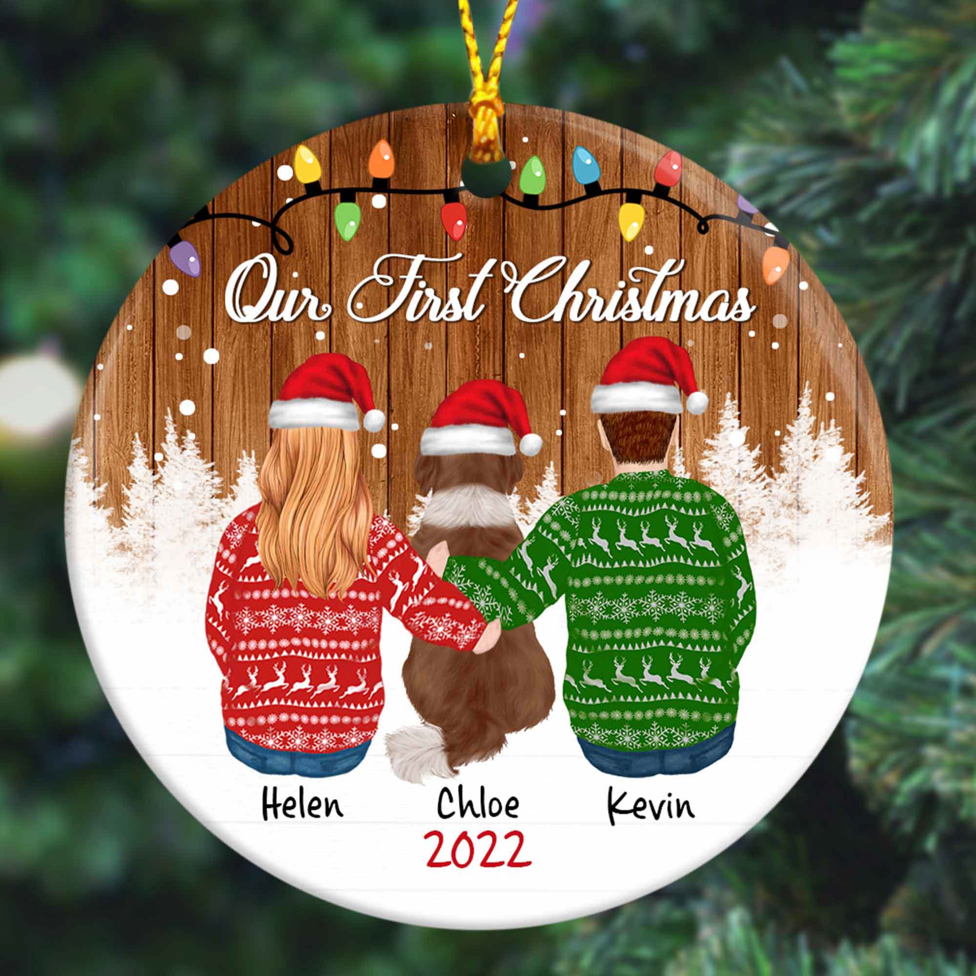 couple's first christmas ornament personalized