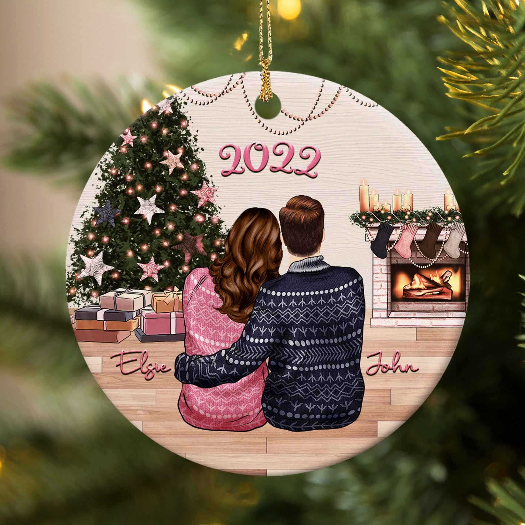 custom couple ornaments