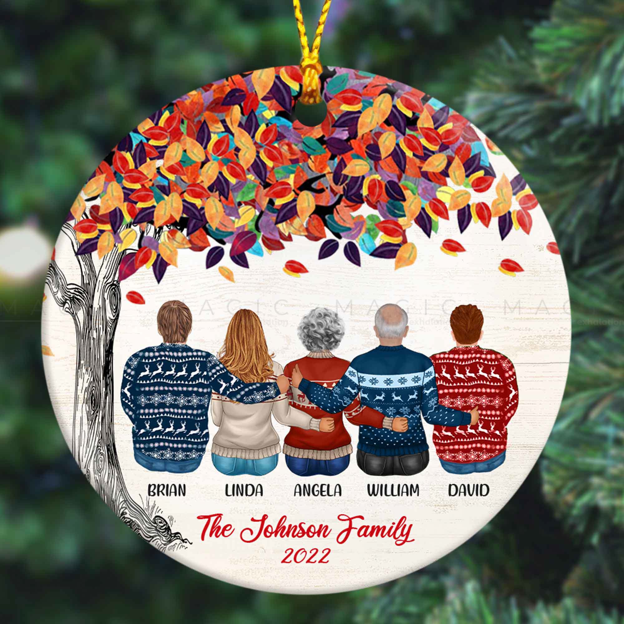 Custom Family Ornament | Christmas Decoration | Ceramic Ornament | 1 ...