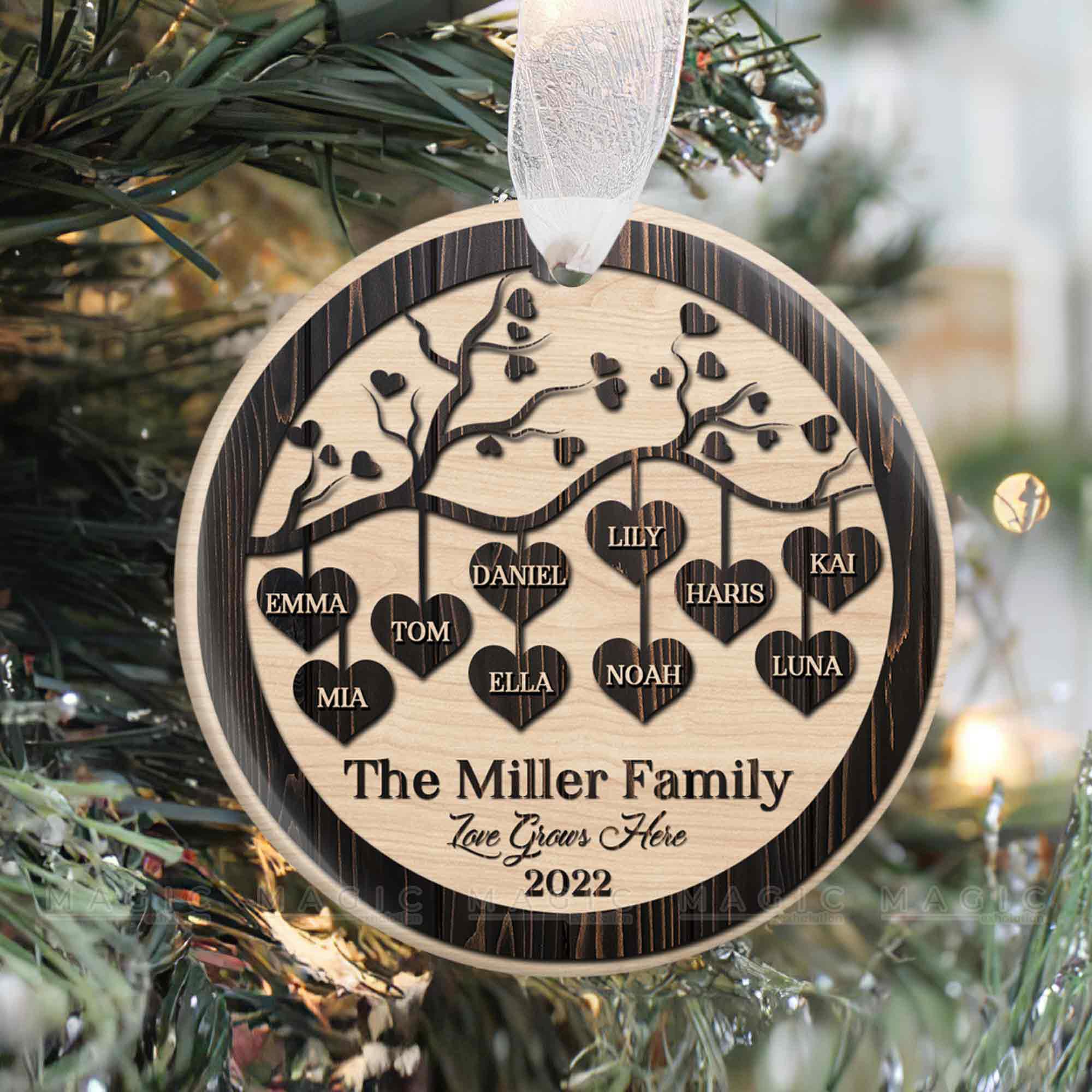 family tree ornament personalized