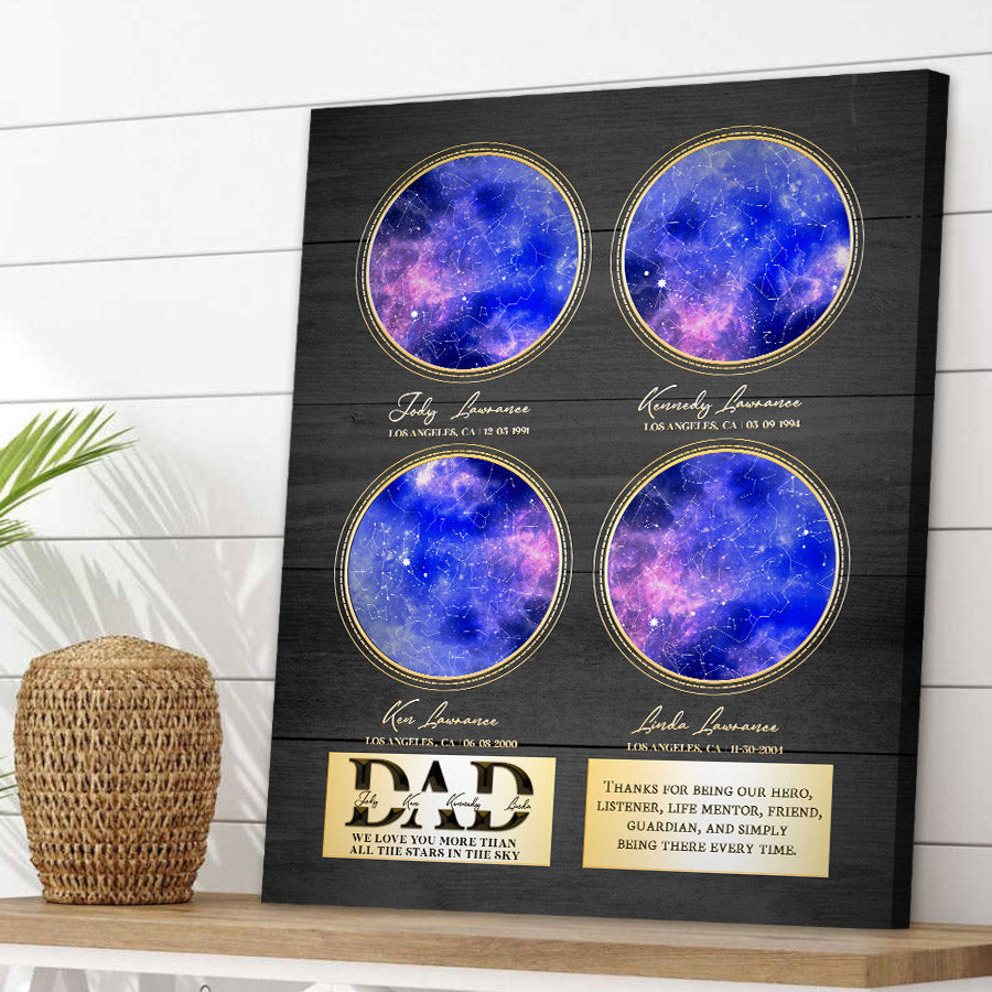 custom star map father's day