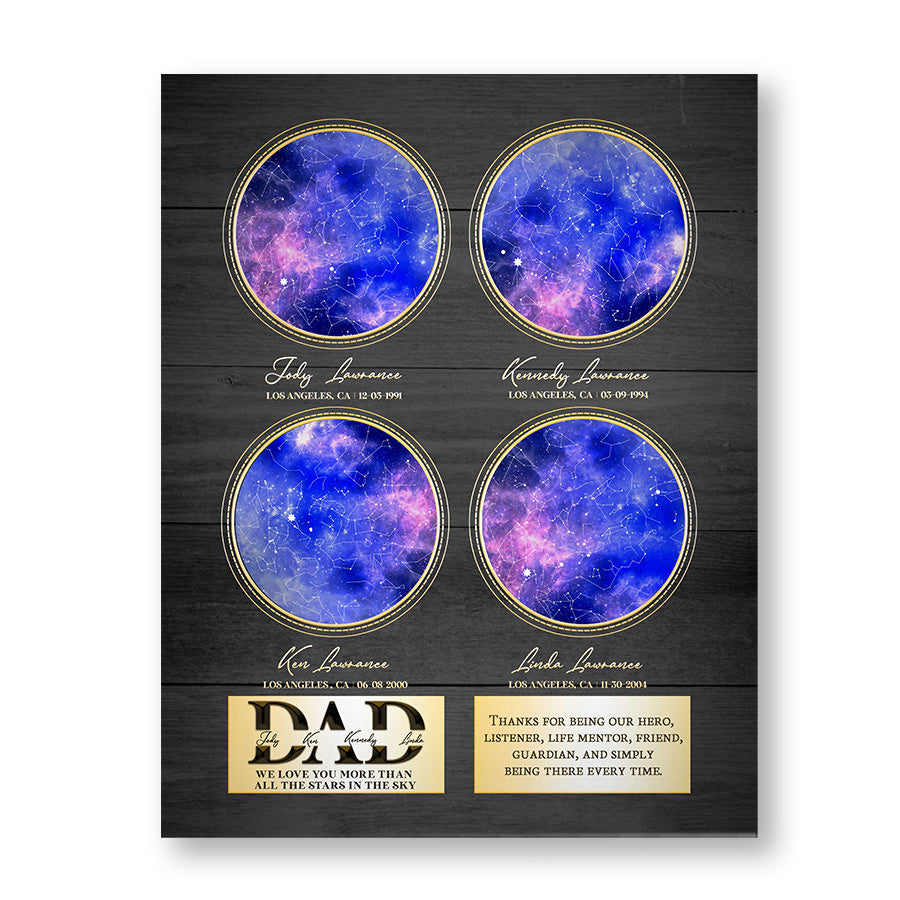 custom star map father's day