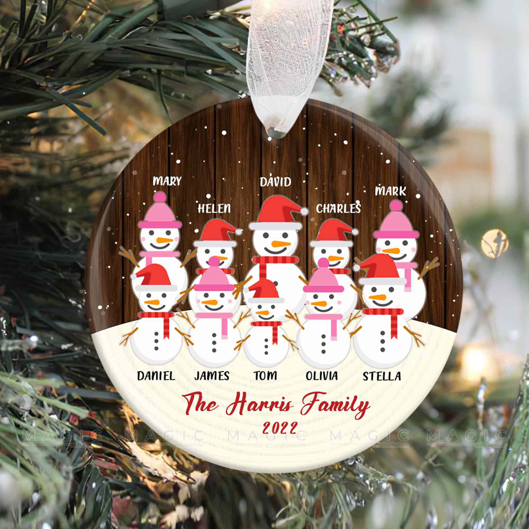 family christmas ornaments personalized