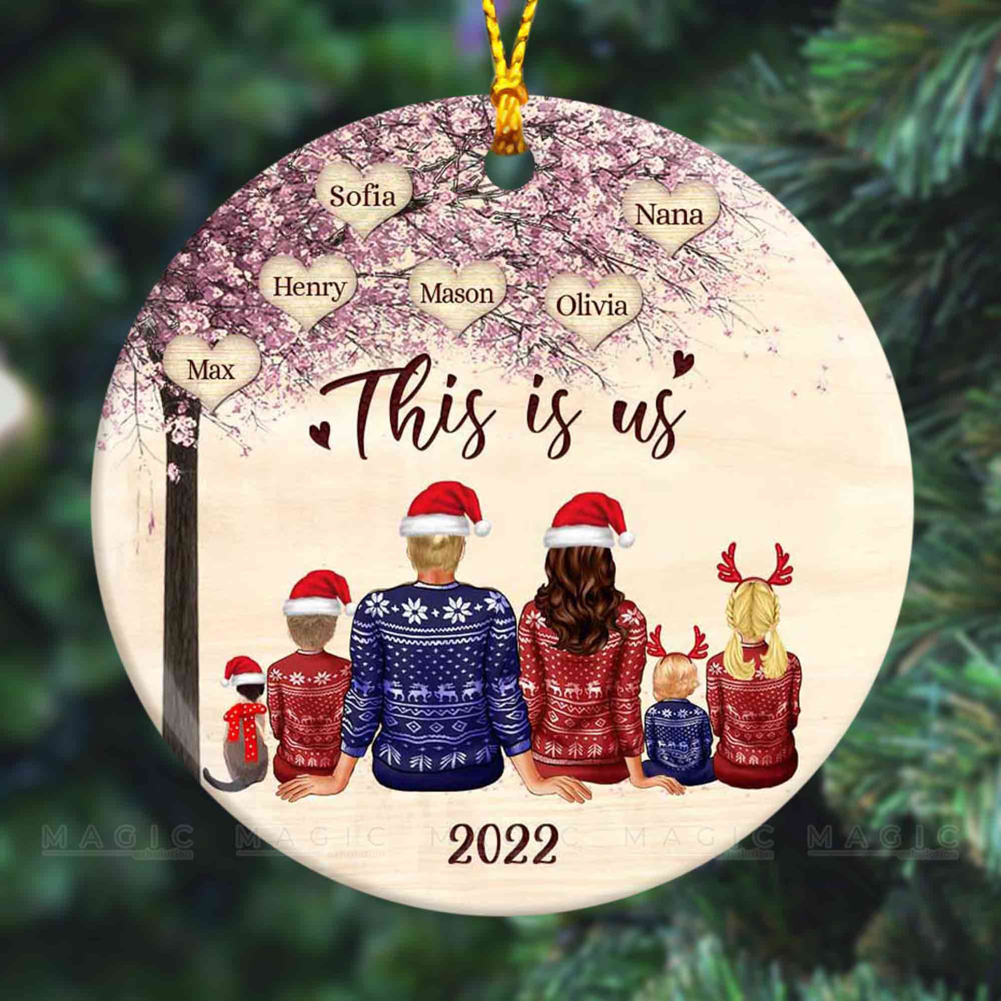 family christmas ornaments personalized