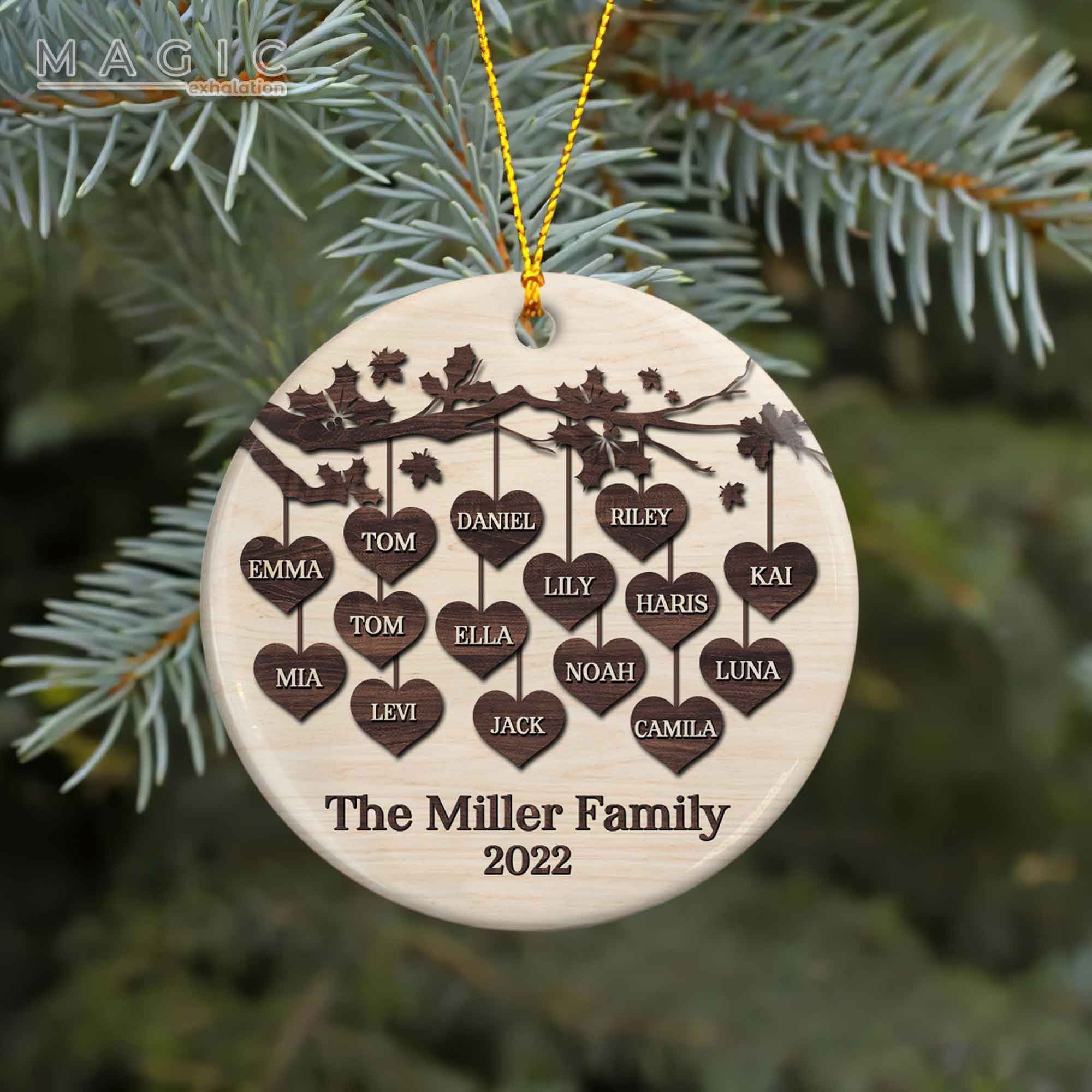 family name christmas ornaments