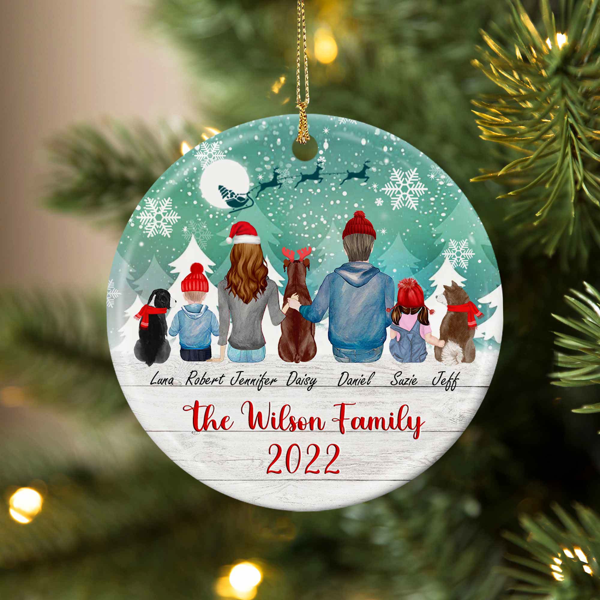 family personalized ornaments