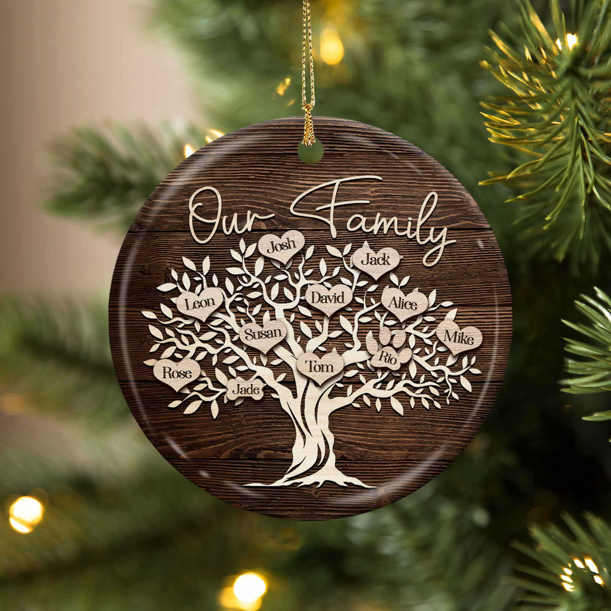 Photo Frame Ornament Family Tree Photo Christmas Ornament Picture Ornament