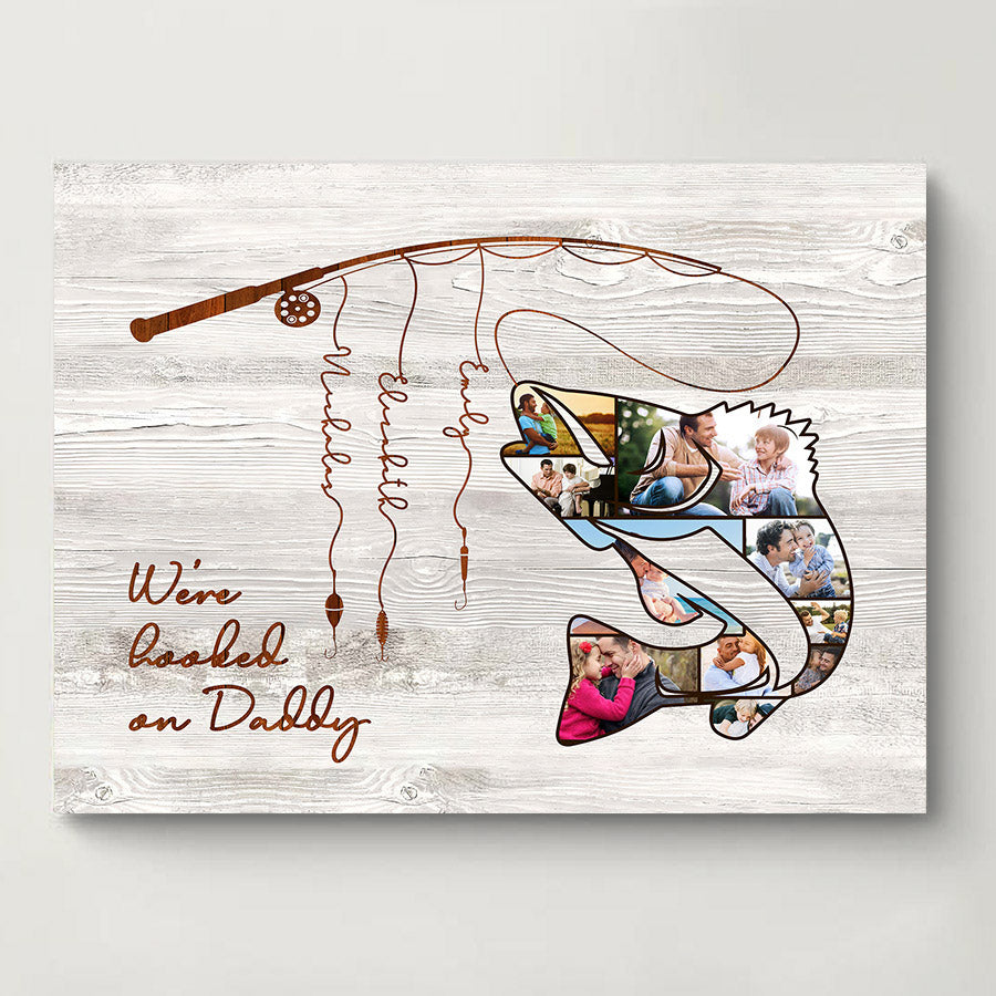 Fathers Day Fishing Gifts | Fathers Day Photo Collage Canvas for Dad -  Magic Exhalation