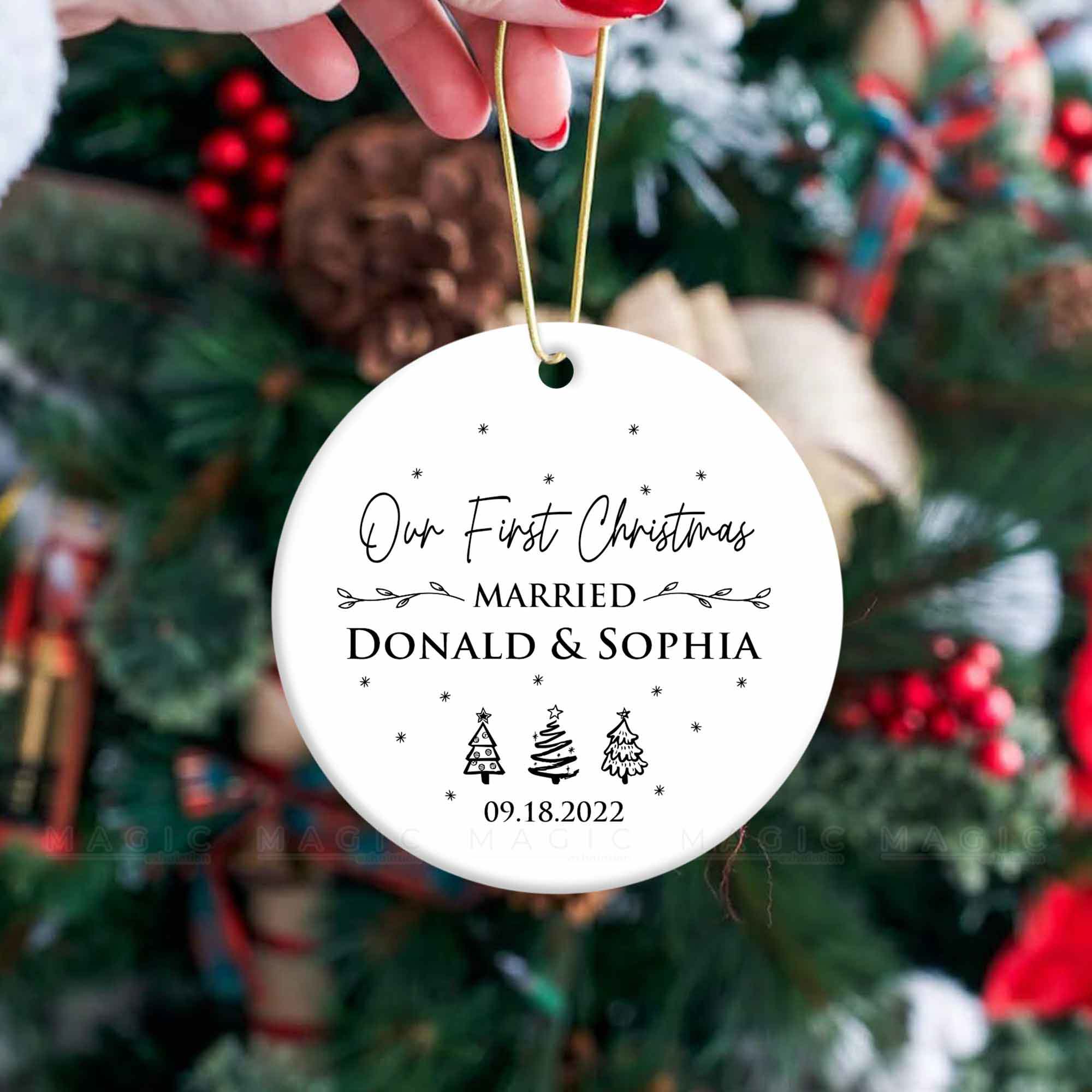 first christmas married ornaments