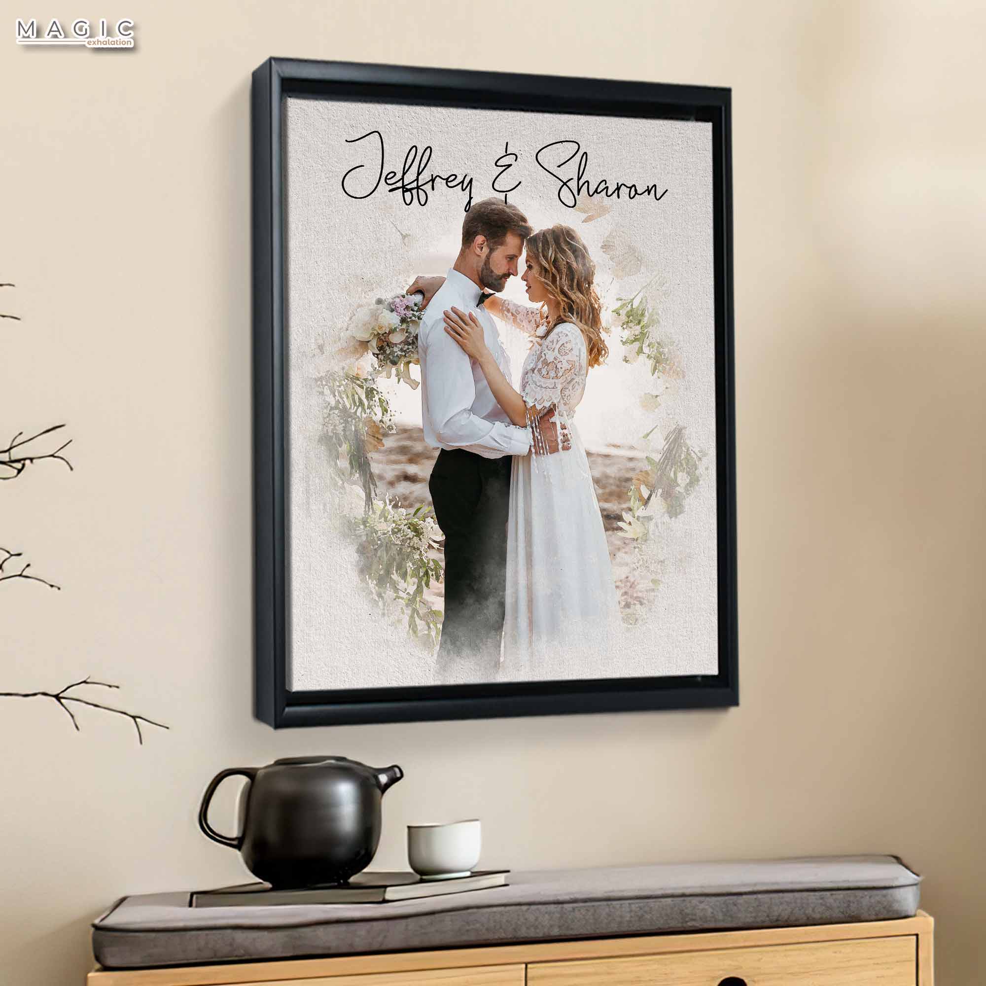 First Year Anniversary Gifts Custom Portrait 1 Year Marriage First year anniversary gifts custom portrait 1 year marriage