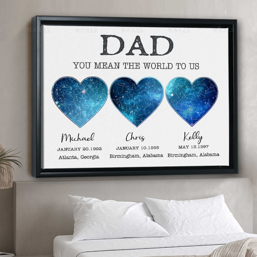 Personalized Canvas For Father’S Day | Customizable Father'S Day Gifts ...