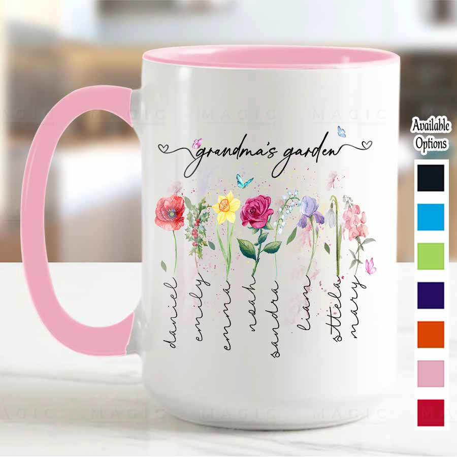 grandma's garden mug