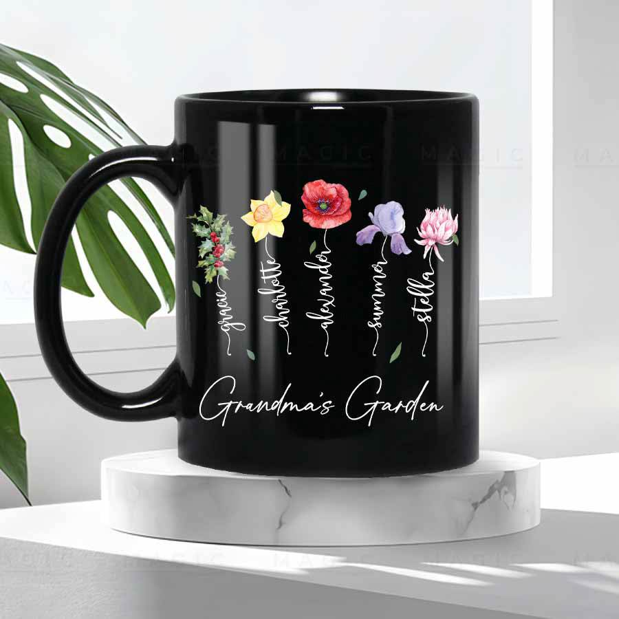 grandmas garden mug