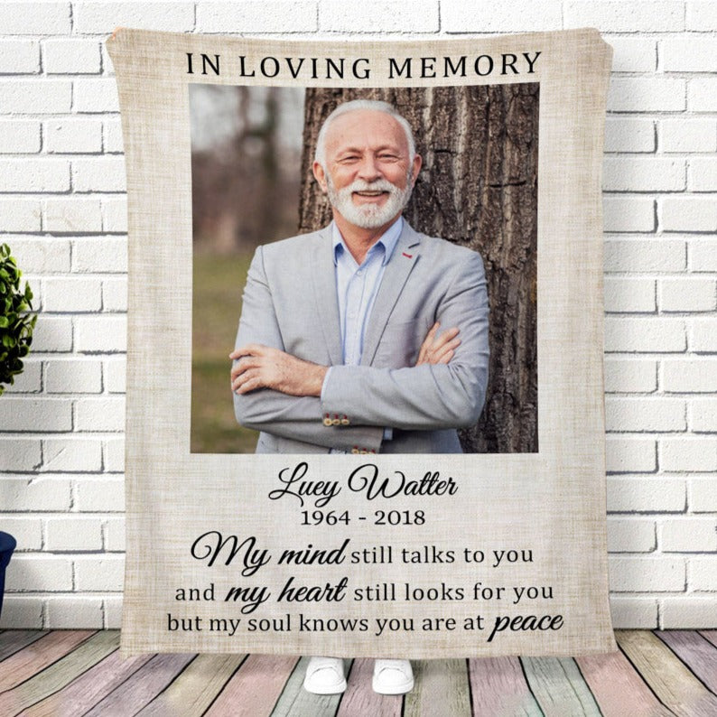 In Loving Memory Gift, Sympathy Gifts for Loss of Father with Photo