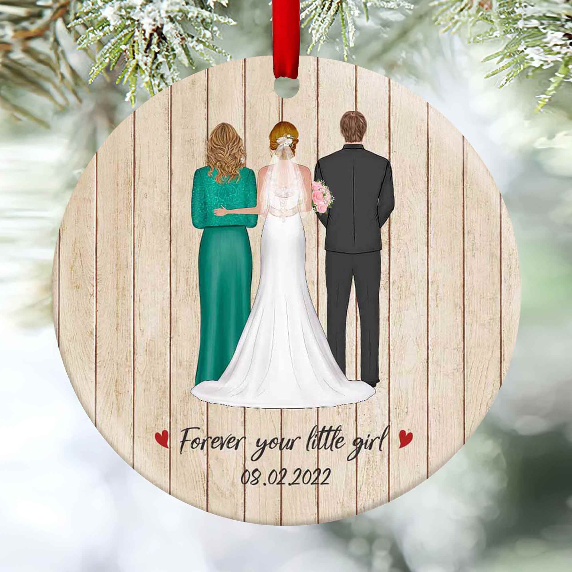 mother of the bride christmas ornament