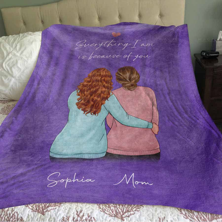 mother's day personalized blankets