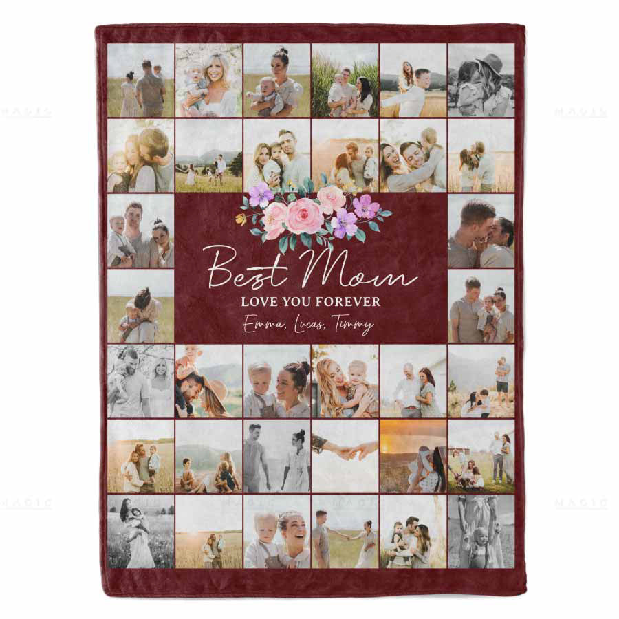 mother's day photo blanket