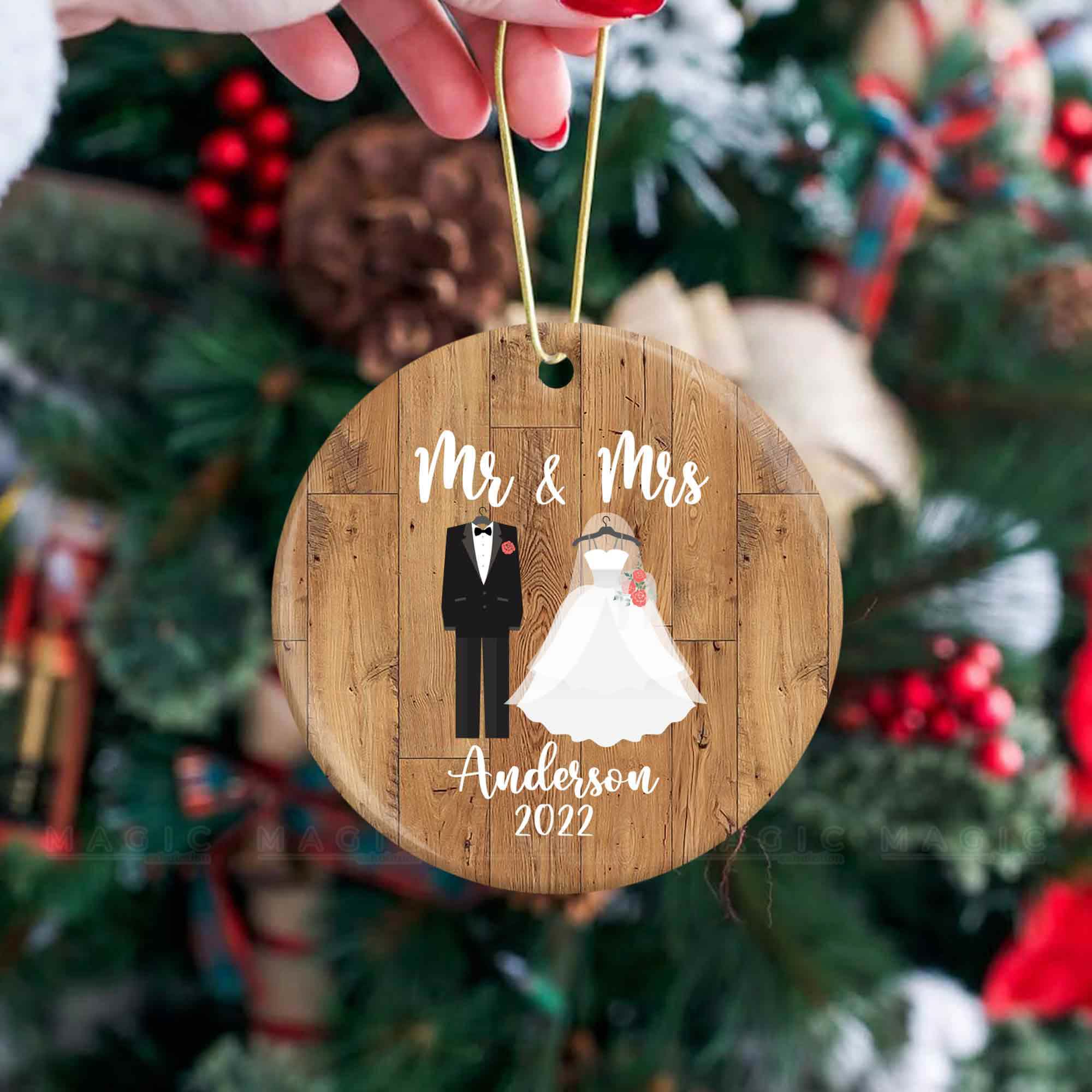 mr and mrs ornaments