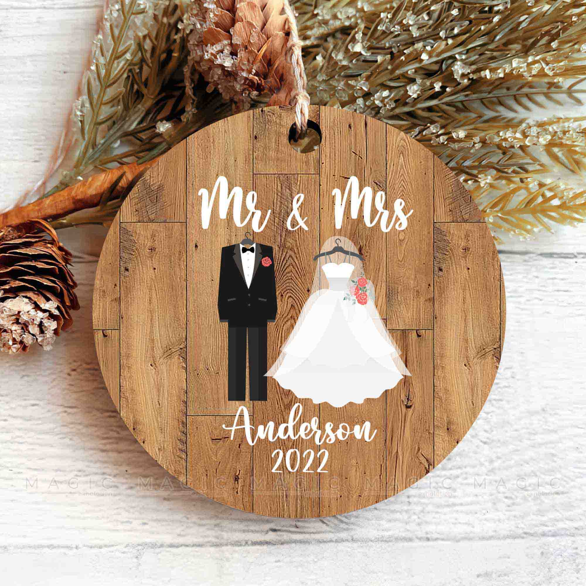 mr and mrs ornaments
