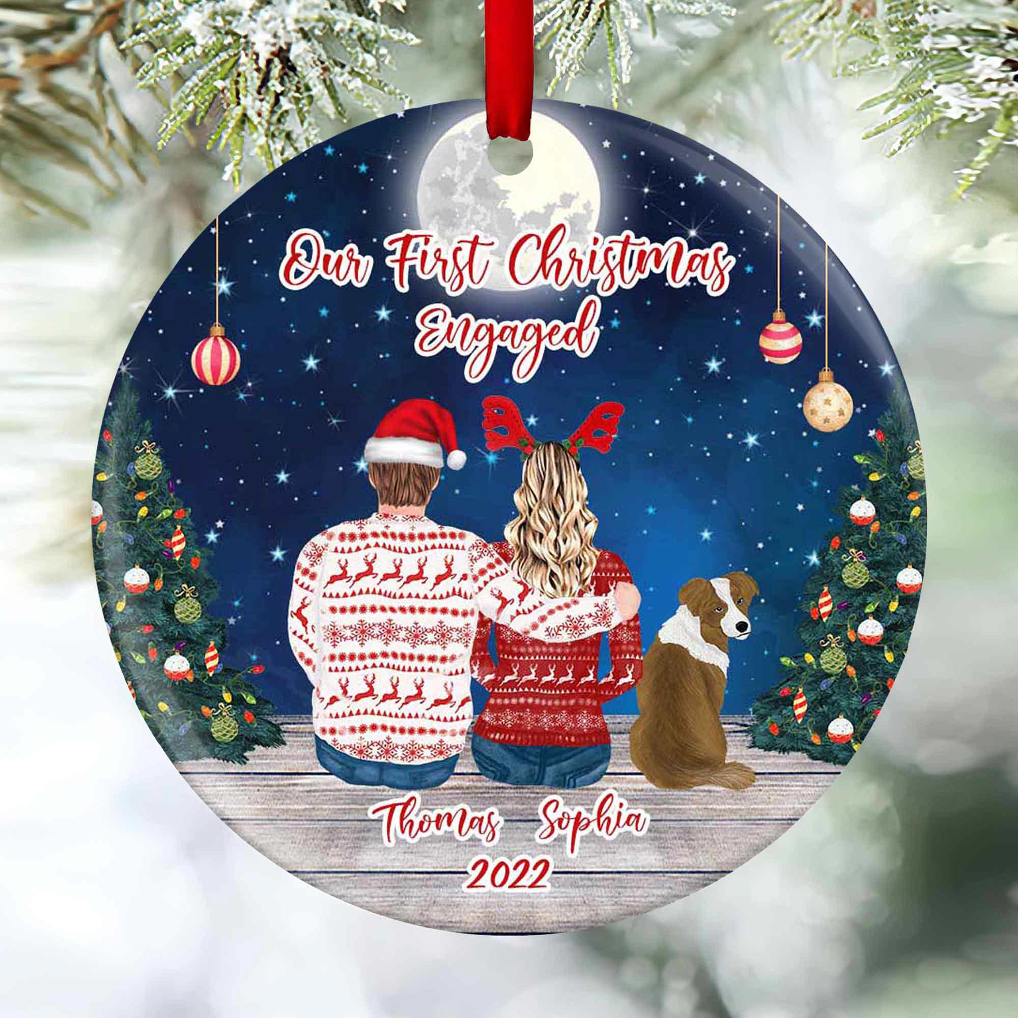 our first christmas engaged ornament