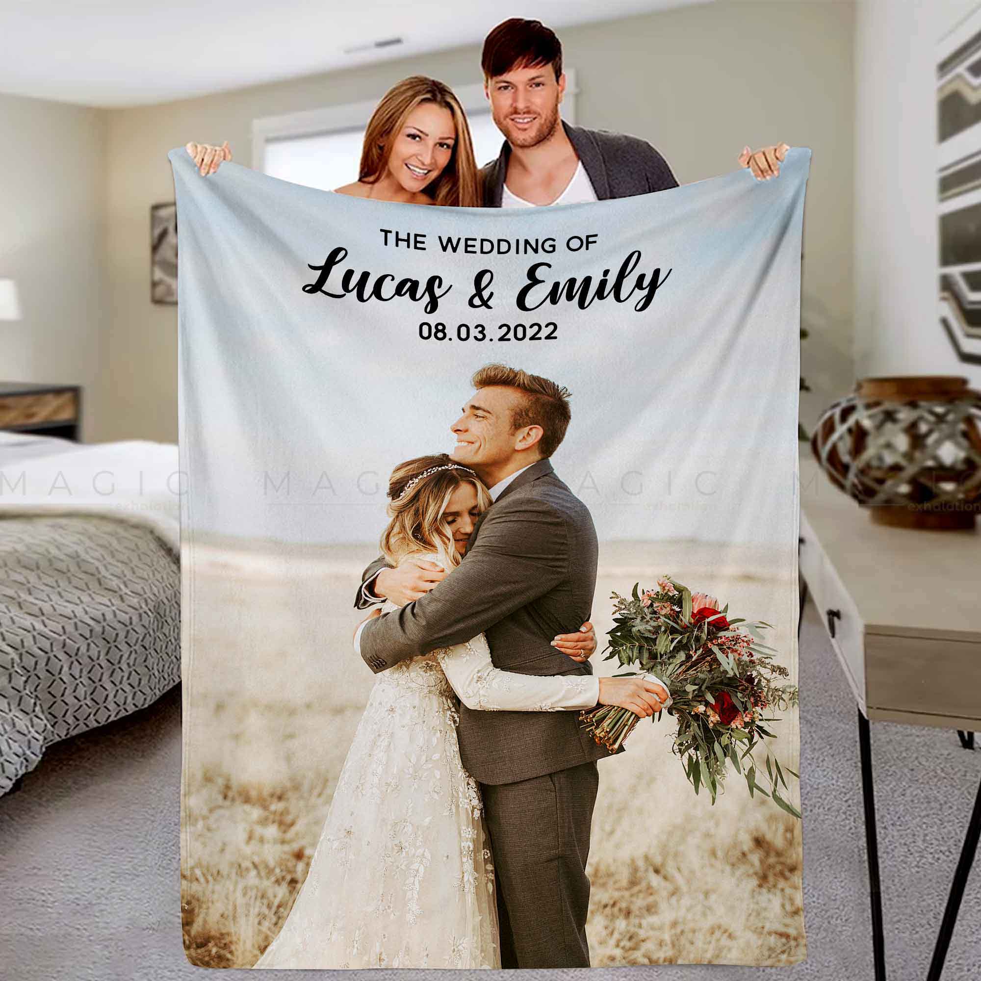 personalized anniversary blanket