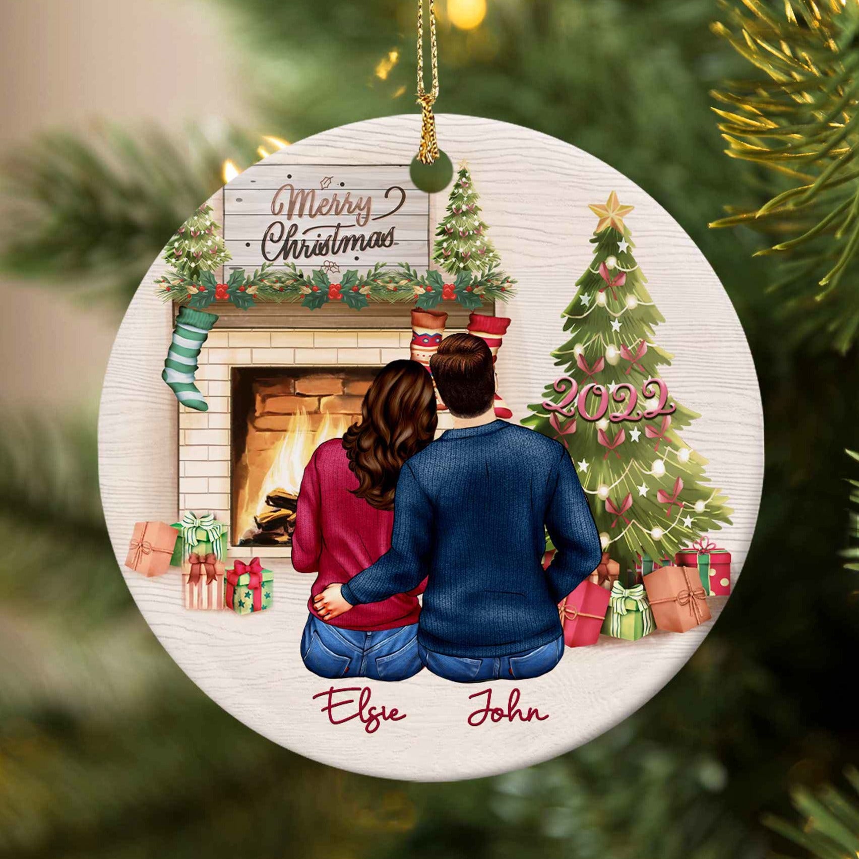 personalized couple ornaments