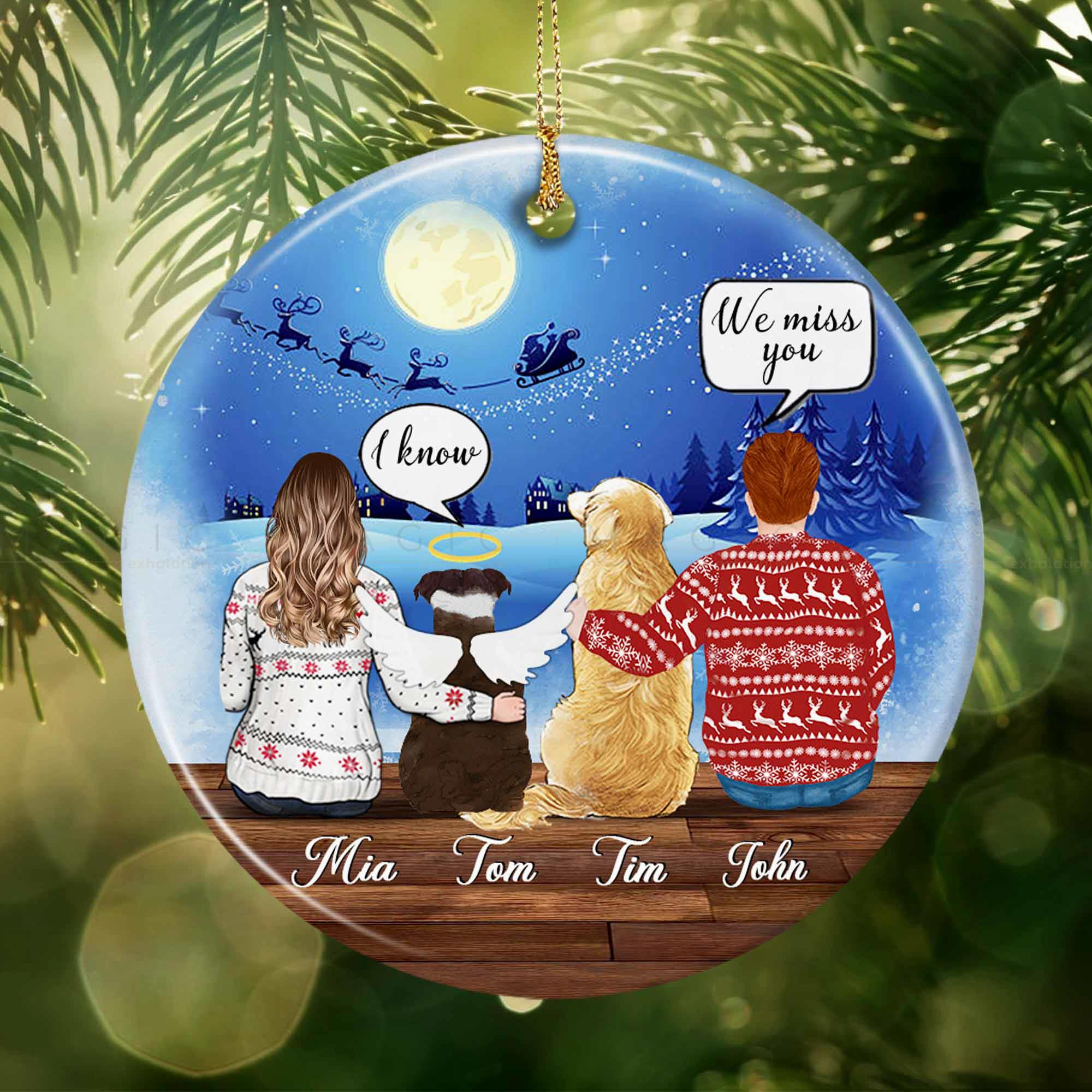 personalized dog christmas ornaments